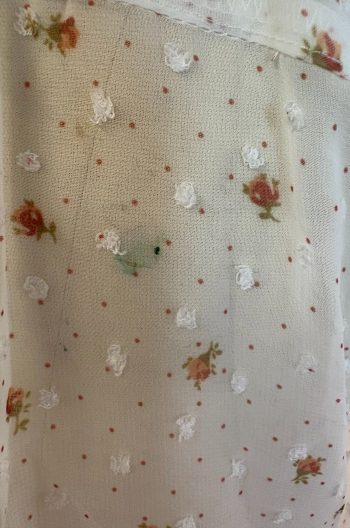 Begum Sheer Floral Pintucked Blouse