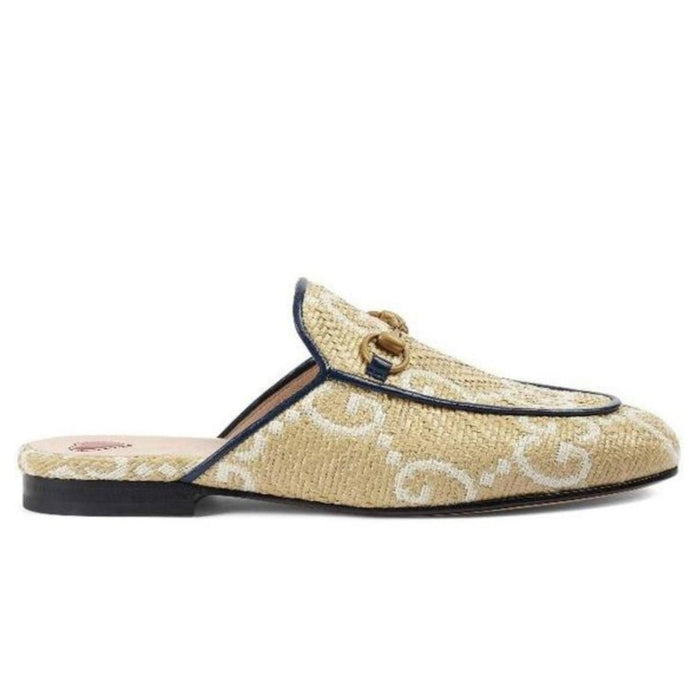 Gucci Beige GG Princetown Loafers - Runway Catalog