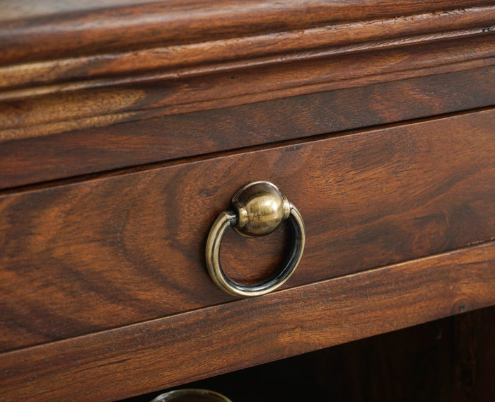 Belgium Solid Wood Bedside Table - Furniselan - Teak-Finish
