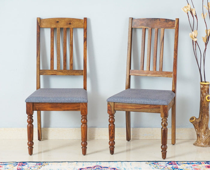 Belgium Solid Wood Dining Chair Set - Dining Chair - Furniselan  - Teak-Finish