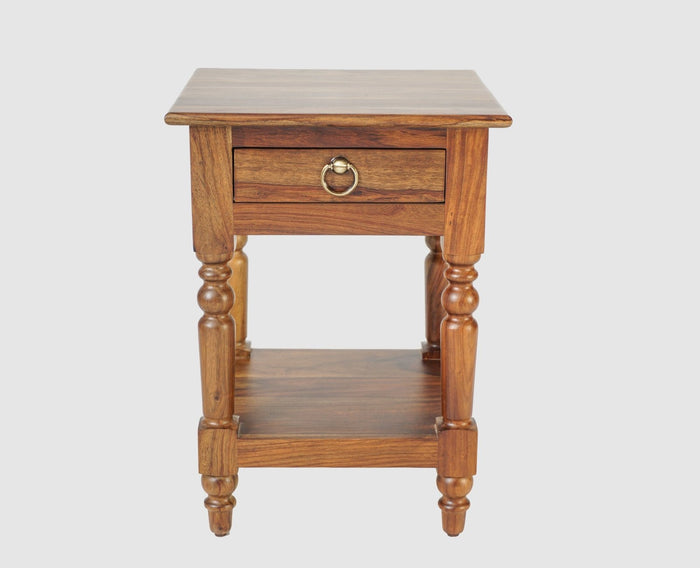 Belgium Solid Wood Side Table - Furniselan - Teak-Finish