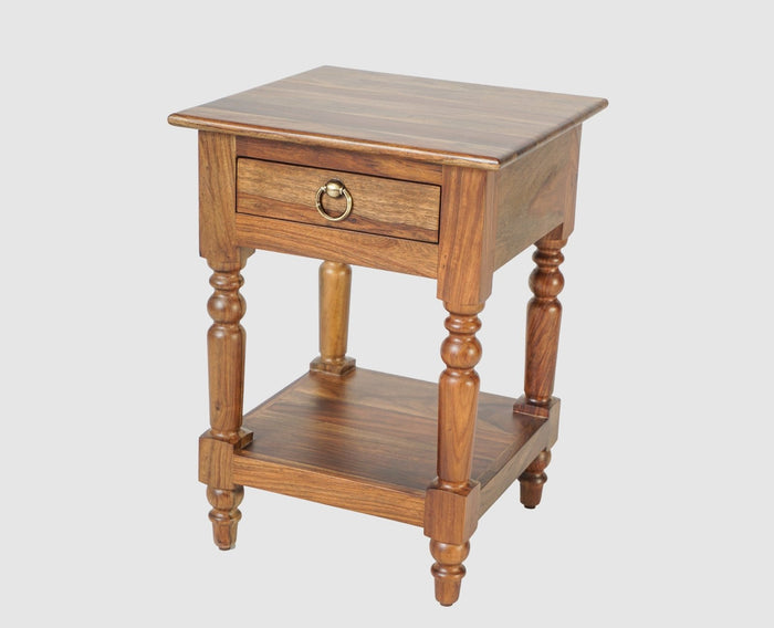 Belgium Solid Wood Side Table - Furniselan - Teak-Finish