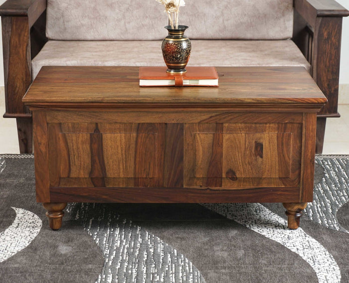 Belgium Solid Wood Trunk Box - Furniselan - Teak-Finish