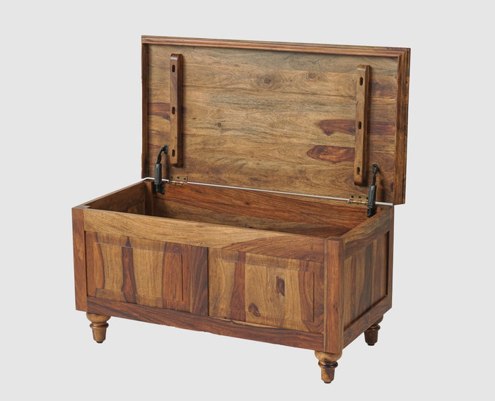 Belgium Solid Wood Trunk Box - Furniselan - Teak-Finish
