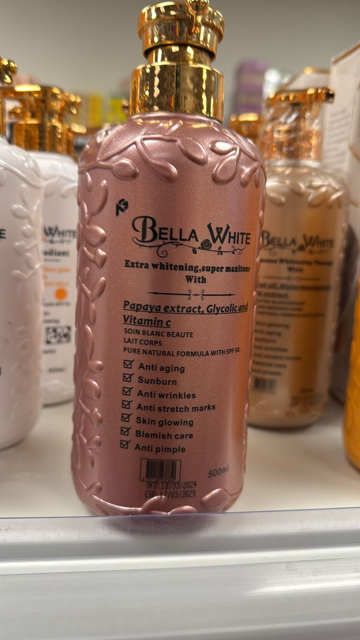Bella white Gluta Glow Body milk 500ml