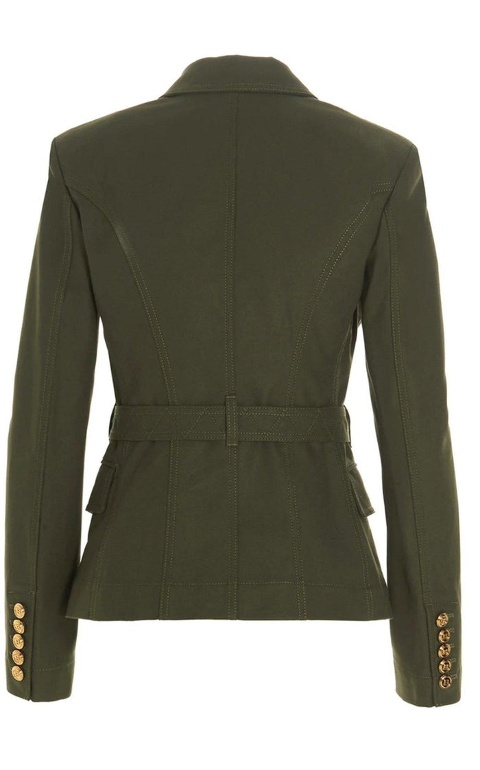 Balmain Belted Double - Breasted Blazer Jacket - Runway Catalog