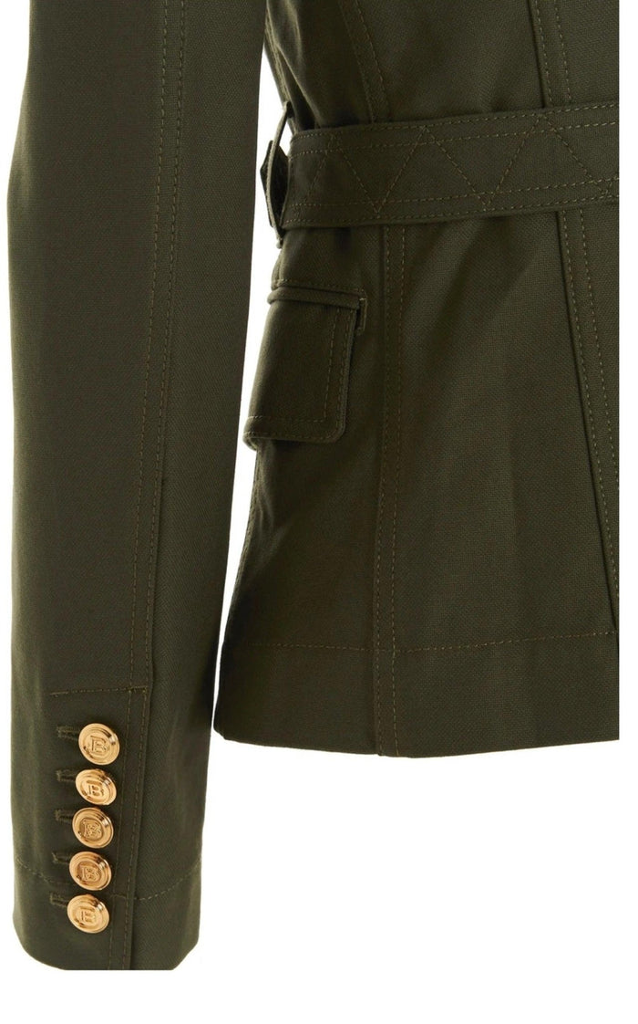 Balmain Belted Double - Breasted Blazer Jacket - Runway Catalog