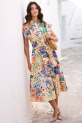 Belted Shirt Dress- Antico Cream