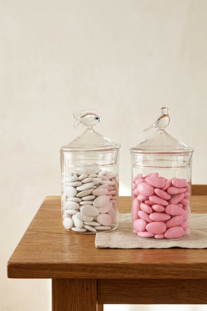 Bird Glass Jar