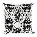 Black and White Particles Throw Pillow