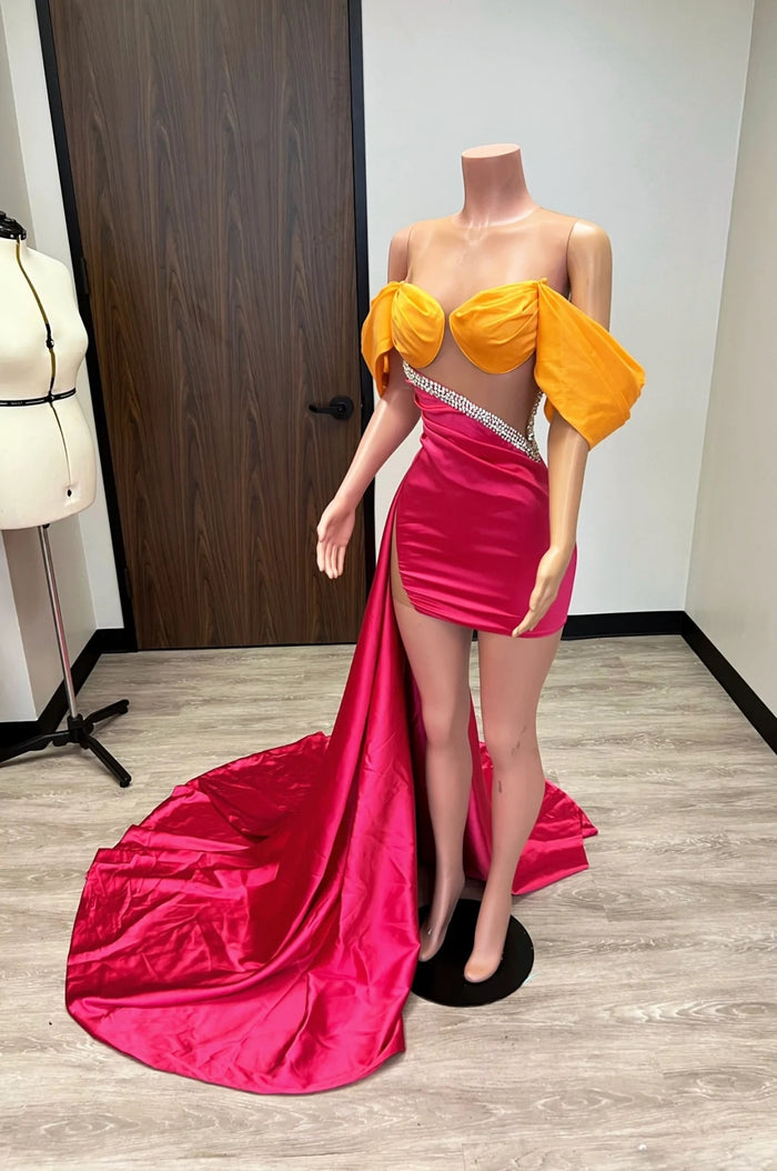 Black Girl Homecoming Dress 2022 Bodycon Off Shoulder Corset back with Long Skirt
