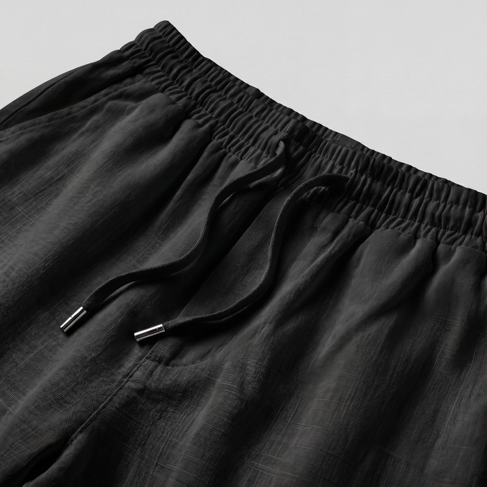 BLACK LINNEN PANTS
