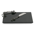 Black Orchid Small Cheeseboard & Knife - RSVP Style