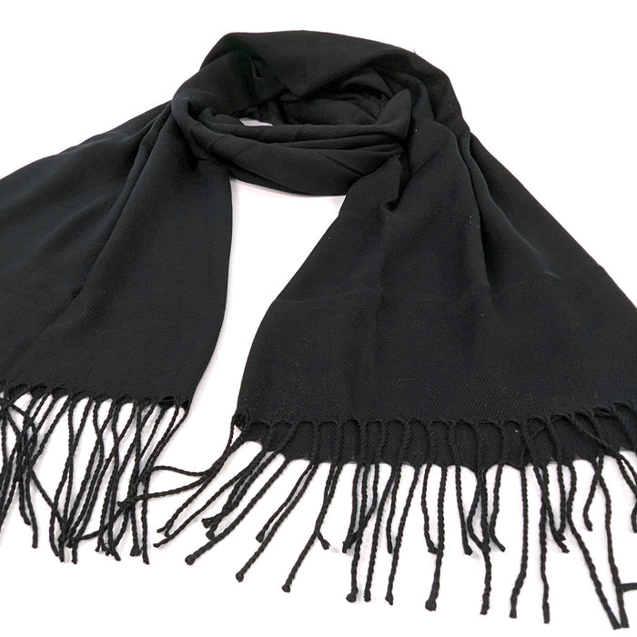 Black Pashmina Style Classic Scarf