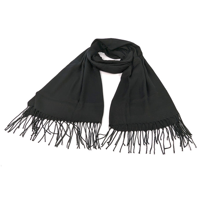 Black Pashmina Style Classic Scarf