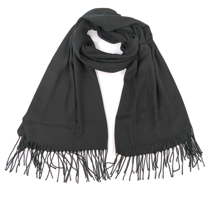 Black Pashmina Style Classic Scarf