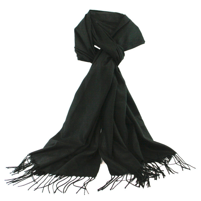 Black Pashmina Style Classic Scarf