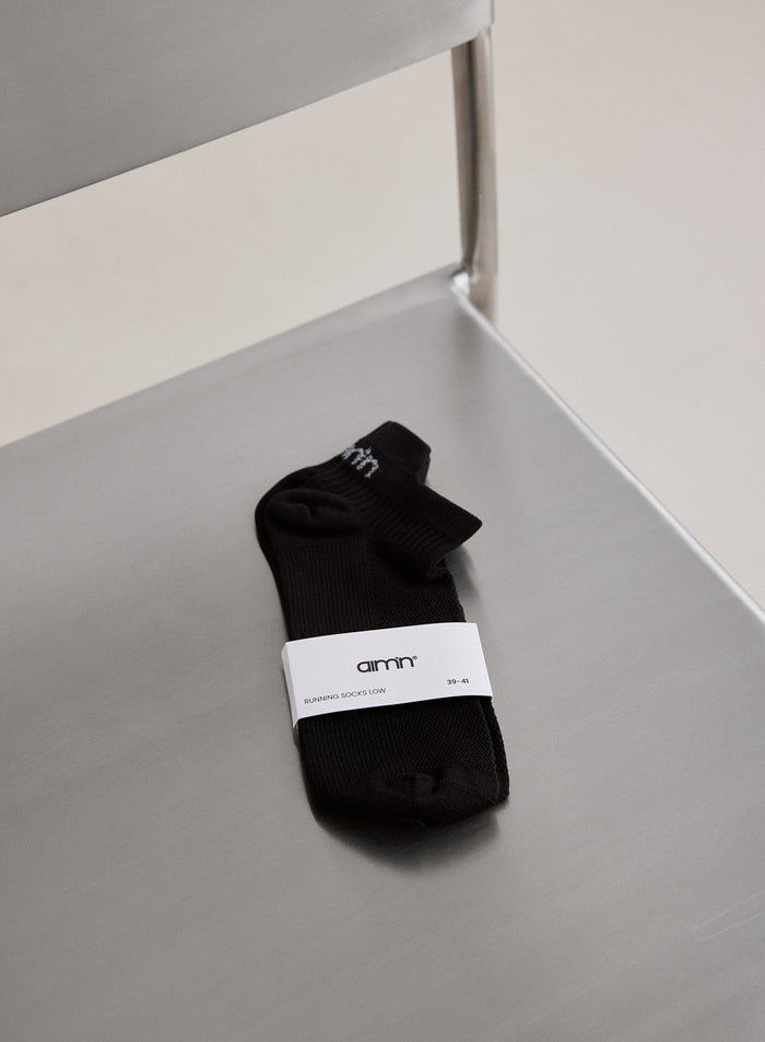 Black Running Socks Low