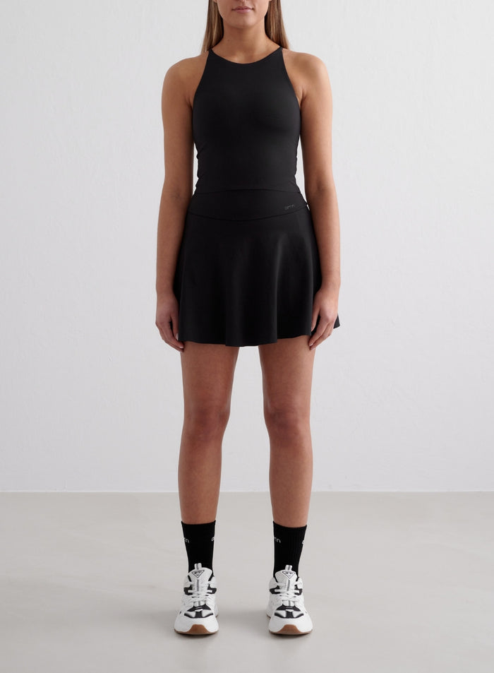 Black Sense Skort & Halter Bralette Set