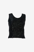 Black sequined Go Go top