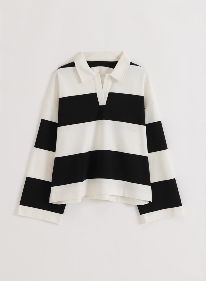 Black Stripe Rugby Shirt