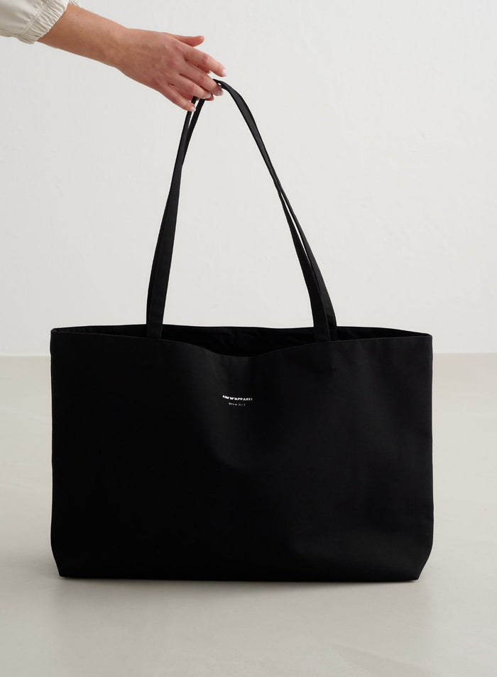 Black Waterproof Apparel Tote Bag