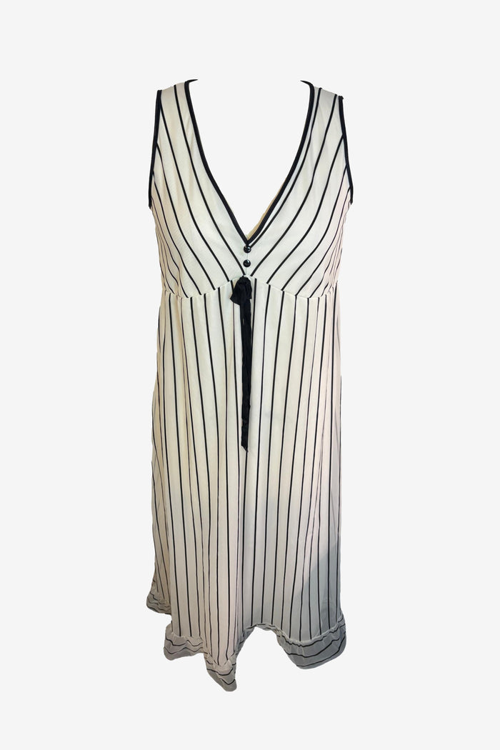 Black & White Stipe Midi Dress