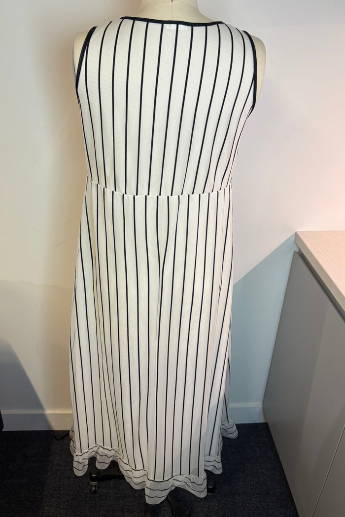 Black & White Stipe Midi Dress