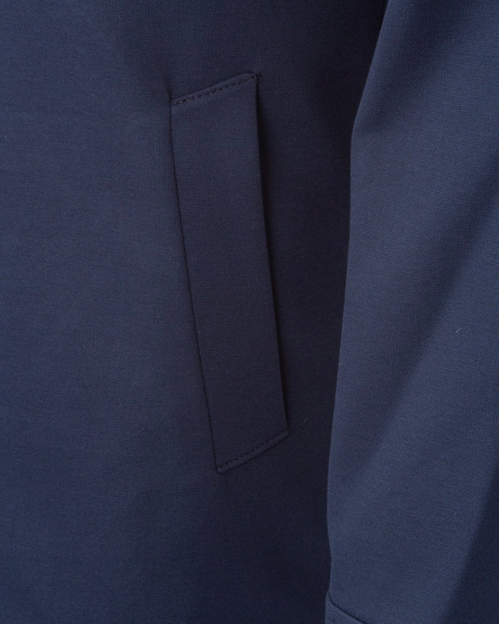 Blue Zip-Up Jacket with Classic Collar-Makrom