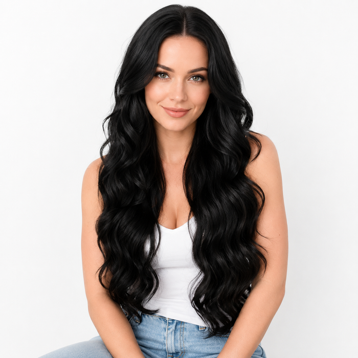 Body wave human hair bundles in multiple lengths, designed for short, mid-back, long, or ultra-long weave styles with volume.