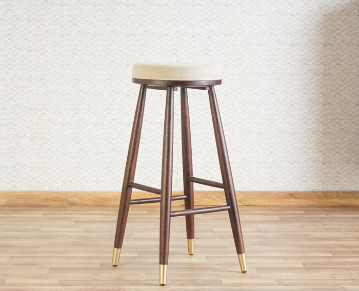 Boston Kitchen Bar Stool with Cushion Furniselan Grey-Finish