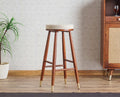 Boston Kitchen Bar Stool with Cushion Furniselan Brown-Finish