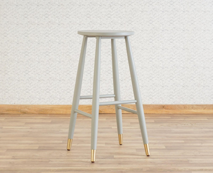 Boston Solid Wood Kitchen Bar Stool Furniselan Cool-Grey