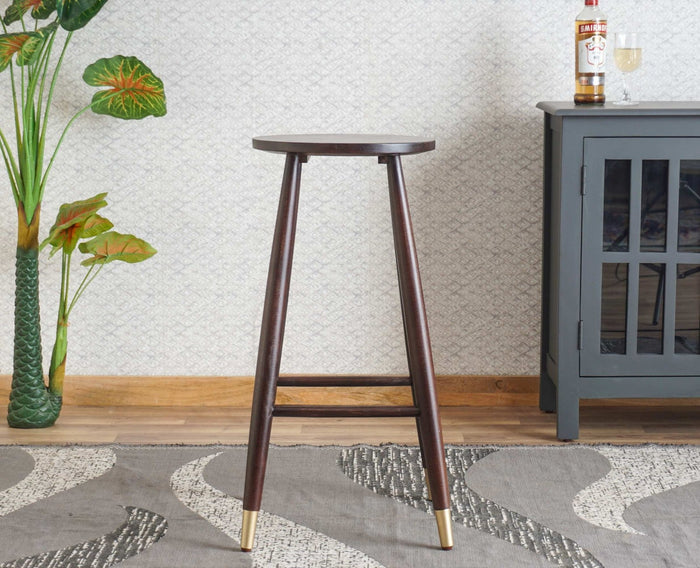 Boston Solid Wood Kitchen Bar Stool Furniselan Grey-Finish