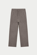 BOUCLE KNIT PANTS - BROWN