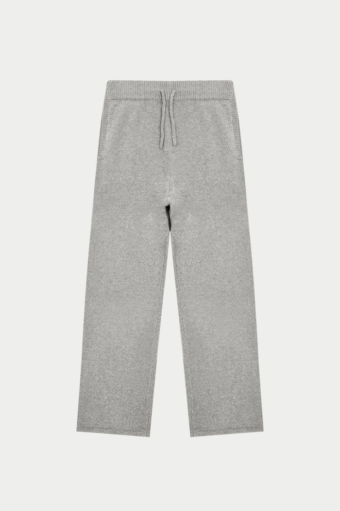 BOUCLE KNIT PANTS - GREY MARL