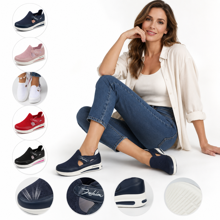Breathable Velcro Shoes Women Walking Fit