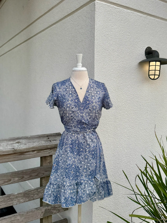 Blue Wrap Dress