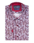 Burgundy Paisley Print with Matching Handkerchief-Makrom