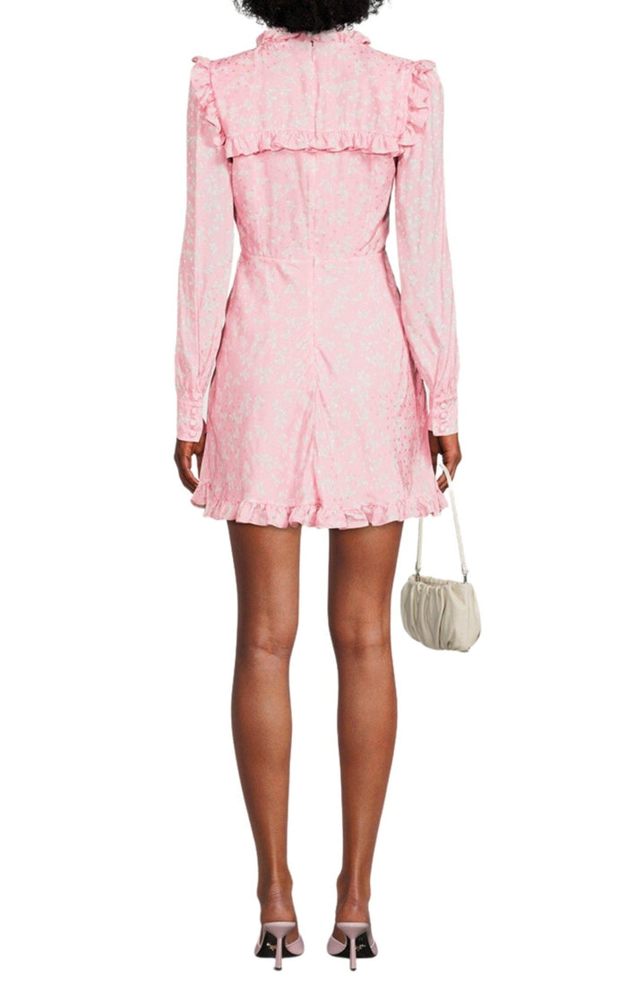 Alessandra Rich Butterfly Jacquard Silk Mini Dress - Runway Catalog