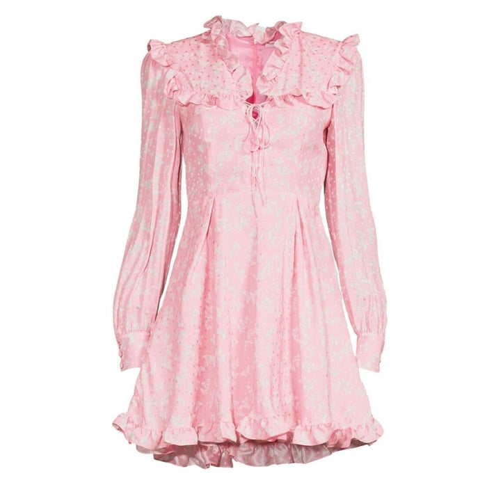 Alessandra Rich Butterfly Jacquard Silk Mini Dress - Runway Catalog