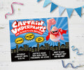 Captain Underpants Birthday Party Invitation