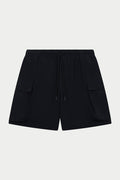 CARGO POCKET SWIM SHORTS - BLACK
