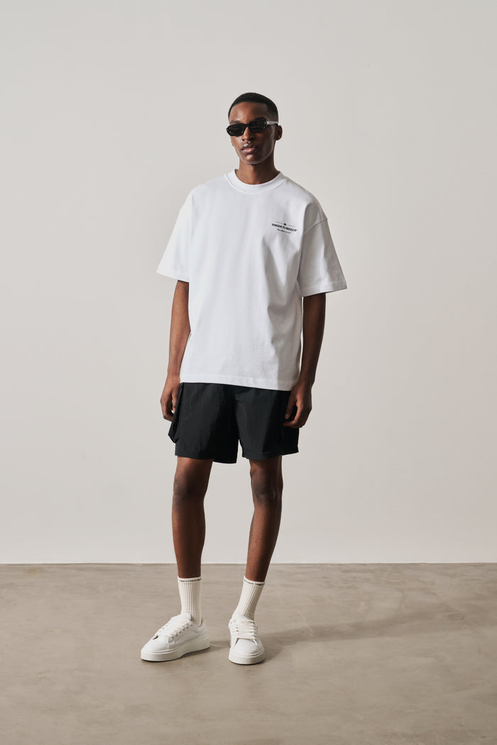 CARGO POCKET SWIM SHORTS - BLACK