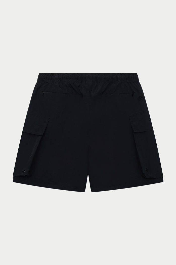 CARGO POCKET SWIM SHORTS - BLACK