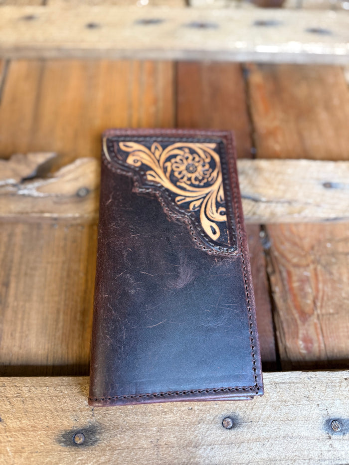Challenger Western Brown Leather Rodeo Wallet