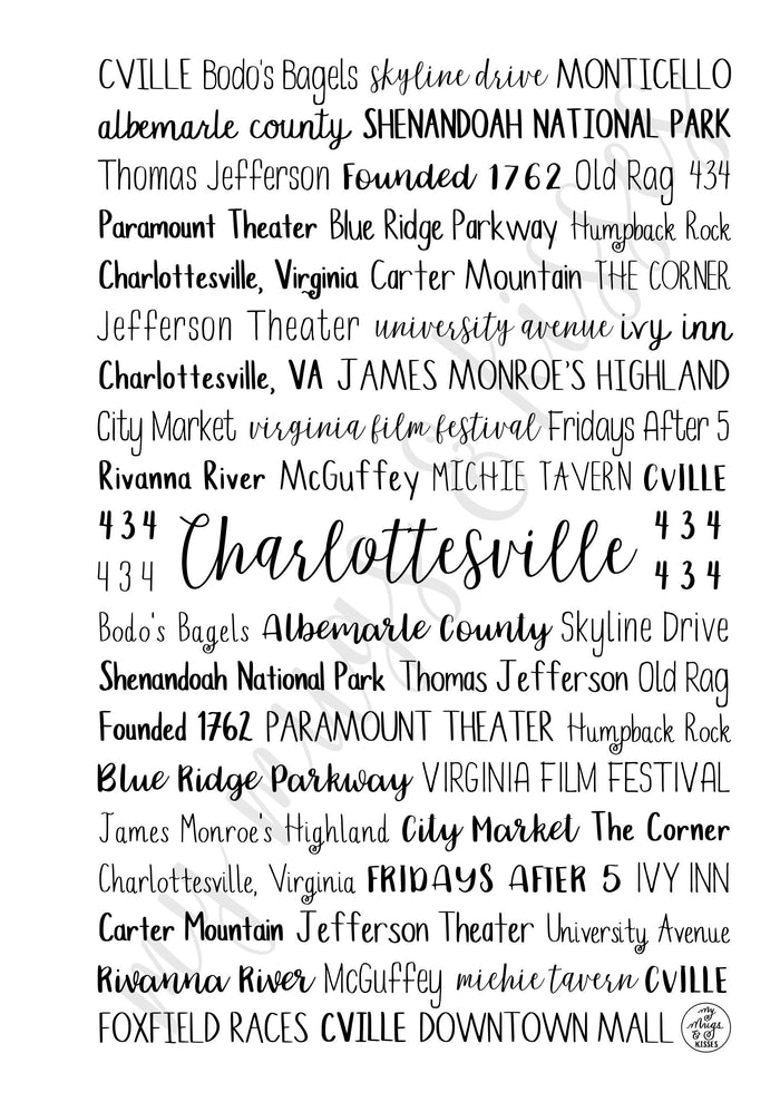 Charlottesville, VA Spiral Notebook