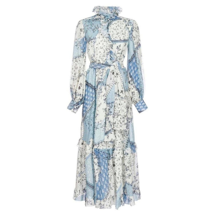 Etro Chio Ruffled Floral - Print Silk - Chiffon Dress - Runway Catalog