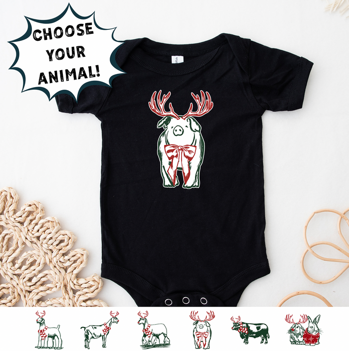 Christmas Reindeer Sweater - Choose Your Animals – Infant/Toddler/Youth