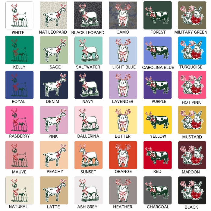 Christmas Reindeer Sweater - Choose Your Animals – Infant/Toddler/Youth